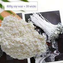 DIY大豆蜡蜡烛制作套装 - 低烟熔化颗粒，清洁燃烧的纯素配方，适用于节日工艺品（万圣节/圣诞节）、家居香氛和礼品 - 彩色 - 查看 23