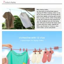 1 szt. Wielokolorowa podróżna suszarka na ubrania, przenośna suszarka do ubrań do hotelu, zewnętrzna, wiatroszczelna, wewnętrzna, balkonowa, do sypialni, do zawieszenia bez wiercenia