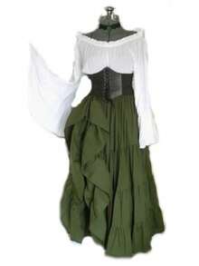 New Party Long Sleeved Dress From Europe And America, Medieval Clothing From The Renaissance Period For Women - 綠色 - 查看 17