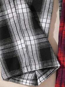 2pcs Toddler Girls' Plaid Wide Leg Pants Set