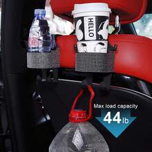 Automobile Supplies-Multifunctional Car Seat Backrest Hook, Back Seat Cup Holder With Hook, Multifunctional Car Seat Cup Holder Hook (2)