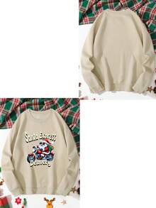 Customized Men's Sweatshirt, Upload Your Photo/Couple Photo/Best Friend/Pet/Landscape, Valentine's Day, Holiday Gift, Birthday Father's Day Anniversary Gift, Company Team Building Uniform, Music Festival, Gift For Him, Apricot Casual Crew Neck, Autumn, Holiday Gift Men's Apricot Crew Neck Comfortable Sweatshirt, Halloween/Christmas/Father's Day Holiday Gift Customized, Holiday Gift, Autumn Winter, Gift For Him, Autumn Men's Sweatshirt