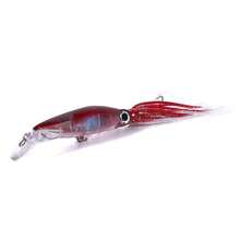 HENGJIA 1pc 14cm 40g Large Realistic Octopus Fishing Lure, With 2 Triple Hooks, Squid Fake Bait, Simulation Hard Bait - Multicolor - View 9