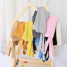 Baby Girl Tights Cute Footed Pantyhose With Suspenders Stretch Overalls Stockings Infant Leggings - 黑色 - 查看 4