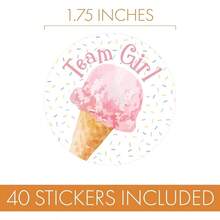 Whats Scoop Gender Reveal Boy Or Girl Stickers, Pink Or Blue Gender Reveal Decorations - 40 Count - 舀 - 查看 4