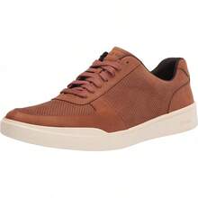 Men's Modern Perforated Sneakers, Footwear - British Tan - View 1