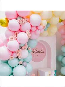 51/26 pezzi Palloncini in lattice da 10 pollici a forma di macaron, rosa, adatti per laurea, Pasqua, matrimonio, compleanno, festa di nascità, festa arcobaleno, anniversario e decorazioni natalizie - Multicolore - Visualizzare 4
