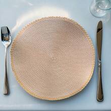 4 Stücke/6 Stücke/8 Stücke runde Tischsets mit abgerundeten Kanten, 6er Set, beige Tischsets hitzebeständig, isoliert, fleckabweisend, geeignet für Dinner, Hochzeit, Party, 6er Tischset-Set kann als Tischsets und Dekorationen verwendet werden, runde Tischsets ideal für Weihnachten, Thanksgiving, Silvester Feiern, Küche, Hotel, Restaurant, Geburtstag, Einweihungsparty, Familientreffen, Hochzeit, Ostern, Innen- und Außenbereich