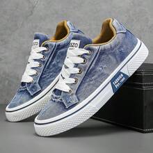 Business Casual Canvas Shoes Wrinkle-Resistant PU Upper Office-Ready Rubber Base