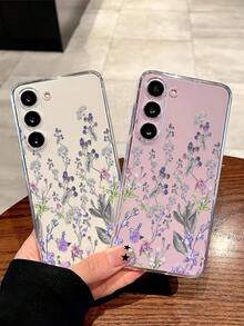 1 chiếc ốp lưng điện thoại mềm mại, họa tiết hoa thời trang, tương thích với iPhone 17/17 Air/17 Pro/17 Pro Max, Honor, Redmi, Galaxy A04e/12/A13/A14/A34/A50/A52/A53/A54/S21/S22/S23/S24/S25/S25Ultra, 6A/7A/8A, 12T/13T - Trong sáng - Xem 2