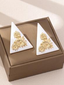 1pair Geometric Shape Oil Drop Ellipse Earrings - Geometric Earrings - View 13