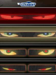 GLANBERT Halloween Thriller: Light Up Your Car! - 1 Set Of 79-Inch Truck Car Demon Eye LED Pixel Panel Light, APP Control, Soft Light Foldable, Rolling Lights, Suitable For Windshield, 12V/24V, New Car LED Soft Light Screen Lamp, Ultra-Thin Dynamic Demon Eye Light, Customizable Mobile App Control - Multicolor - View 4