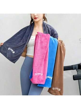 1pc Sports Towels, Gym Towels, Sweat Wipes, Soft Gym Towels, Bath Towels, Running Towels, Yoga Pilates Towels, Outdoor Sports Towels, All Season Use