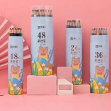 Lápices de colores para niños, suministros de pintura y dibujo de graffiti y dibujos animados, set de lápices de colores creativos para estudiantes de primaria