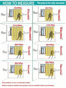 1件装时尚简约黄灰色半透明隔热印花窗帘，适用于节日派对、客厅和卧室 - 彩色 - 查看 8