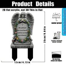 Halloween Grabstein Yard Schilder - 6er Pack Kunststoff Friedhof Deko mit Stäben für den Rasen, Outdoor Gruselszene Requisiten - langanhaltend, ohne Strom, federlos - perfekt für Halloween Party Dekorationen