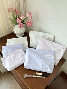 MEYOU FAIRY AGG 女用小清新尺寸化妝包，內袋，便攜旅行盥洗包，手提包，多功能護膚品收納包，女性衛生棉收納袋，送給媽媽或女友的禮物，學生筆袋 - 彩色 - 查看 4