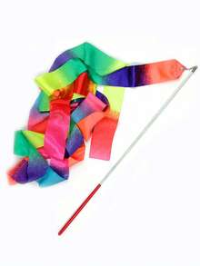 1/3/5 件装体操彩带棒，沙滩户外派对魔术棒和彩带礼品，闪亮渐变色韵律体操彩带，韵律体操彩带礼品飘带和旋转杆，艺术体操和芭蕾舞旋转彩带，是艺术舞蹈和体操表演的理想选择。 - 彩色 - 查看 8