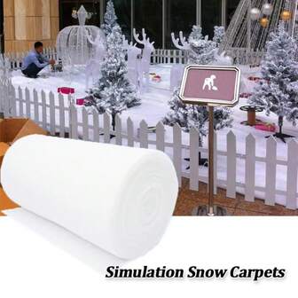 1pc New Year Christmas Snow Blanket, Artificial Snow Roll - For Winter Decoration, Christmas Tree Decoration Accessories, Rustic Crafts, Snowballs, And Photo Backdrop Props - Christmas Ornaments Christmas Decor