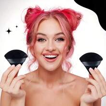 6 Stück Puderquastenset mit Reiseetui, dreieckige Make-up-Schwämme für lose Puder, Körperpuder, Fixierpuder, geeignet für Foundation, Beauty-Make-up-Tools (Schwarz + Rosa) Samt-Dreieck-Puderpuff, Make-up-Tools, Make-up-Schwamm, wiederverwendbarer Make-up-Schwamm, Make-up-Accessoires, Puderpuff, Trocken- & Nasspuderpuff, Make-up-Essentials für heißes Wetter, Strand-Make-up-Tools