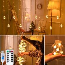 Đèn dây LED hình quả cầu ước nguyện đung đưa lãng mạn - Trang trí trong nhà, ngoài trời, sân hiên, cắm trại, hoàn hảo cho đám cưới, Giáng sinh, Ramadan, Ngày Valentine, Năm mới, Ngày của Mẹ và các ngày lễ khác. - Đèn bóng bốn mùa - Xem 6