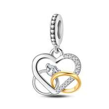 1Count Love Lock Two Pieces Set, Ring Pendant The Beauty Of The World Is Intertwined With You You Can Give Friends, Girlfriends, Lovers Valentine's Day, Halloween, Thanksgiving, Christmas, Anniversaries, Parties And Other Holiday Gifts