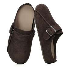 Womens Casual Easter Shoes Flat Loafers Summer Simple Metal Decor - 咖啡棕 - 查看 6