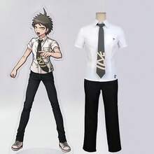 Hajime Hinata Harajuku Style Printed Tie – Cosplay Exclusive Anime Convention Accessory - Dark Green - View 5
