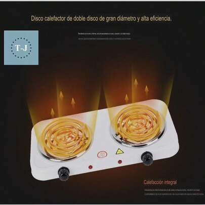 Estufa eléctrica de doble cabezal para uso doméstico (colores aleatorios)