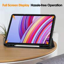 Funda protectora XYS ACS, compatible con Redmi Pad Pro 12.1 pulgadas modelo 2024, POCO Pad y Mipad 6 Tablet, funda protectora de PU inteligente, modo de suspensión/activación automático - Negro - Ver 8