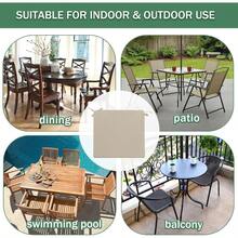 Outdoor Chair Cushions Set Of 4: Waterproof Fade Resistant Seat Cushion For Patio Furniture 18.5 L X 16 W X 2 H Inch Chair Pads With Ties And Hidden Zipper Patio Chair Cushion Replacement Beige - Beige - View 8
