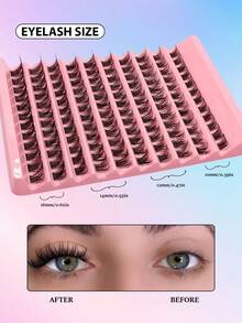 Asiteo Asiteo 120 Stück D-Curl natürliche Wimpernbüschel, Wischige Wimpernbüschel Wimpernverlängerungen Cat Eye Flauschige Kunstmink Wimpern Einzelwimpern Verlängerungen, Wimpernbüschel, Einzelwimpern, Wimpern, Falsche Wimpern