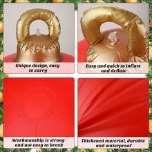 2 Piece 32 Inch Giant PVC Inflatable Chritma Decorated Ball Omen Outdoor Lar Xma Blow Ball Decoran For Chritma Themed Party Omen OlidRed - 紅色 - 查看 3