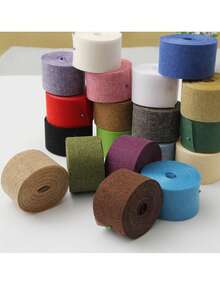 32.8ft/10m Colorful Woven Burlap Ribbon, 1.96in/5cm Wide, Suitable For DIY Crafts, Wedding Decor, Christmas Party Decoration, Halloween DIY, Event Venue Styling, Gift Wrapping, Multi-Color Options Christmas Decorations Winter Room Decor