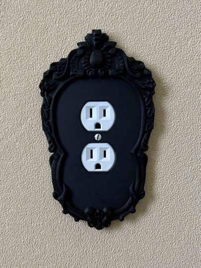 1개 고딕 빅토리아 스타일 스위치 패널 커버 - 설치 용이, 배터리 불필요, 가정용 조명 벽 장식 스위치 패널에 적합