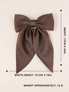 1 szt. Brązowa spinka do włosów z kokardką dla dziewcząt, odpowiednia do codziennego użytku