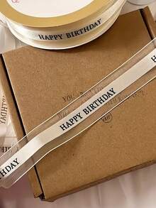 1 Rolle 45 Meter beige Geschenkband zum DIY Dekorieren und Überraschungsverpackungen, metallisch glänzendes Band, Ballonschnur, Hochzeitsdekoration, Blumensträuße und Blumenwickelpapier, Valentinstag, Geburtstagsdekoration, Bandrolle, Schleifen, Weihnachten, Geburtstag