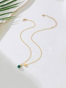 1 Stück modische Mehrfach-Anhänger Halskette für Frauen, mit Vintage-Strass, Planeten, Herz, Perle, ovalen Anhängern, geeignet für Party, Alltag und als Geschenk