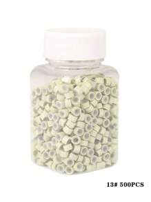 Hair Ring 500/1000 Pcs 5mm Silicone Lined Micro Rings Links Beads For I Tip Hair Extension Tools . 5Colors Optional