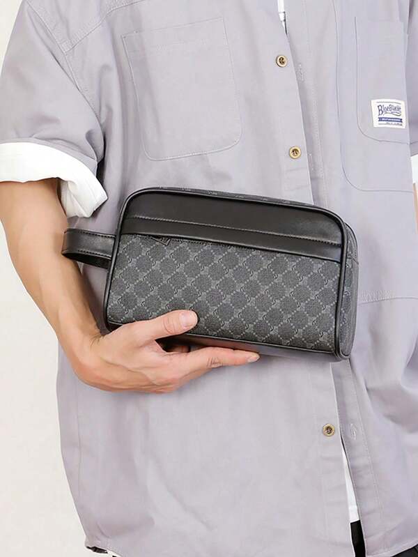 Bolsa e carteira masculina, bolsa de pulso empresarial, bolsa clutch antirroubo, bolsa para celular, kit de higiene pessoal para viagem, organizador de artigos de barbear