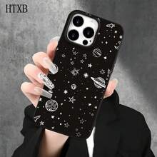 Fundas y carcasas protectoras para teléfono con diseño de planeta blanco y orificios grandes. Compatibles con phone 16 Pro Max, 16, 15 Pro, 14, 14 Plus/14 Pro Max, 13, 13 Pro, 12 Pro, 11/11 Pro. Regalos para cumpleaños y festividades - Blanco - Ver 8