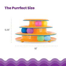 Catstages Tower Of Tracks 3-Level Cat Track Toy With 6 Balls, Interactive Toy For Indoor Cats, Orange-477776 - 軌道塔 - 查看 6