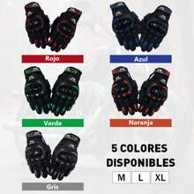 Guantes de motocicleta: transpirables, compatibles con pantalla táctil, agarre antideslizante, equipo de motocicleta para hombres y mujeres: mayor control y , diseño moderno, material flexible, deportes al aire libre, estilo deportivo, construcción duradera, ideal para motociclistas. - Azul - Ver 1