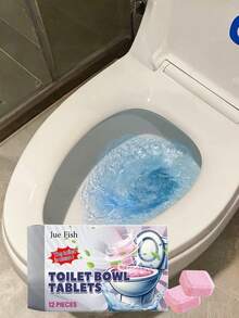 Jue-Fish Pastillas efervescentes para la limpieza del inodoro, desodorante para el inodoro que se disuelve rápidamente, descalcificador y pastillas limpiadoras quitamanchas