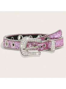 1pc Y2K Style Western Thick Waist Belt For Women, Decorated With Dopamine Stars & Eyes, Suitable For Daily Wear & Party Fall, Autumn, Halloween