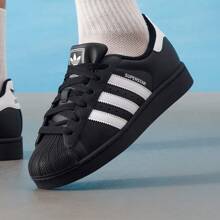 Adidas Originals SUPERSTAR II J Classic Shell Toe Casual Sneakers, Unisex 2026 New Arrival JH9977 - Black - View 4