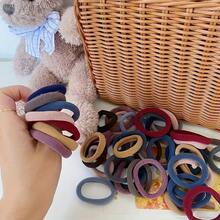 50/100/200 bucăți unisex pentru adulți, spandex, elastic fără sudură, bandă simplă tip coadă de cal, durabilă și elastică, design în culori mixte, potrivită pentru adolescenți și femei cu păr normal