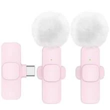 Wireless Lavalier Microphone Compatible With IPhone IPad Lapel Mics Plug-Play 2.4G Ultra-Low Delay Built-In Noise Reduction Chip 8H Working Time For Video Recording Interview Podcast Vlog - TyoeC (for IP15 Above) - View 14