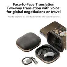 AI Translator Headphones Smart Voice Translation Earbuds 150 Languages Online Translator Bluetooth-Compatible In Ear Headphones Real Time Translator Device For Business Travel And Daily Use - 紫色 - 查看 3
