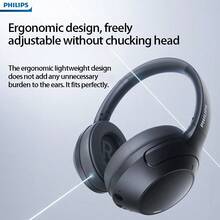 PHILIPS Căști Bluetooth fără fir TAH2020 cu anulare a zgomotului prin inteligență artificială pentru ciclism, durată lungă de viață a bateriei, potrivite pentru apeluri, jocuri și muzică (alb)